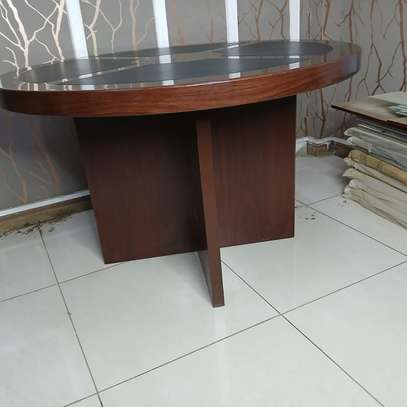 Round Imported Mahogany Boardroom Table image 11