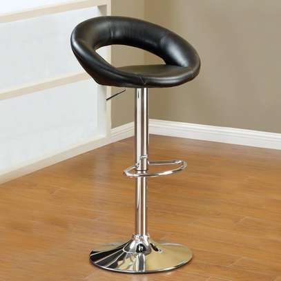 Barstools : Adjustable Height Leather Counter Stool image 3