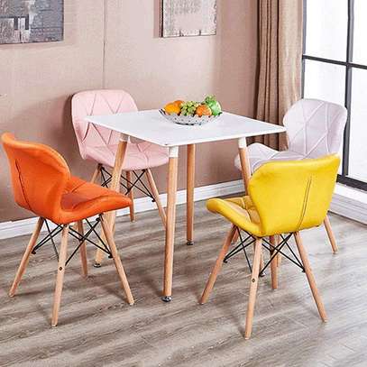 4-Seater Dining Chairs and Marble Table image 5