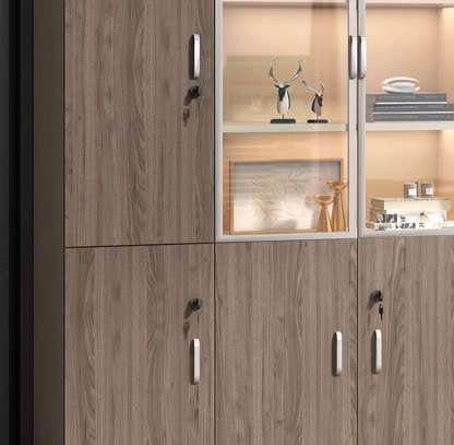 3 Door Wooden Storage Home Office Cabinet image 15
