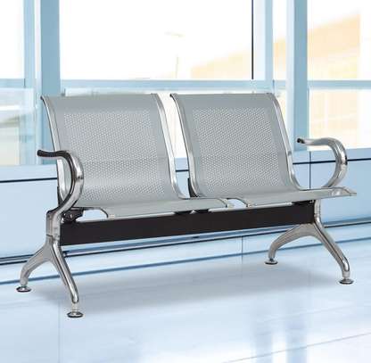 Metal 2 Person Waiting Office Bench image 5