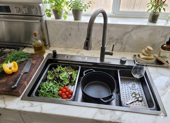 Black  Sink Double Bowl 750x450mm image 3
