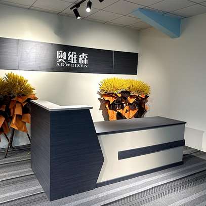 2.4m Modern Office Reception Desk image 4