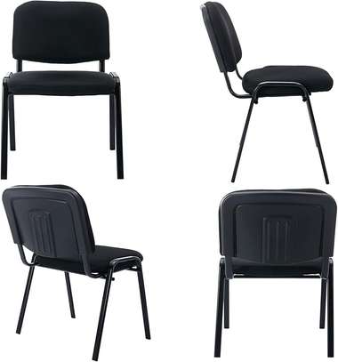 Stackable Guest Chairs with Upholstered Back image 5