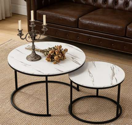 Coffee Tables:Pair of Marble Coffee Table In Keumbu image 3