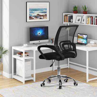 Ergonomic Clerical Chair; Adjustable Height, Lumbar Support image 3