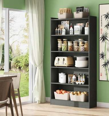 5 Tier Wooden Open Bookshelf image 2