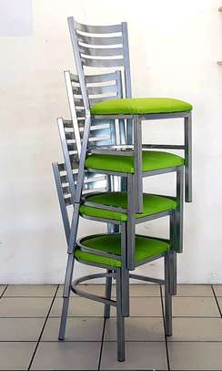 Padded steel dinning chairs image 13