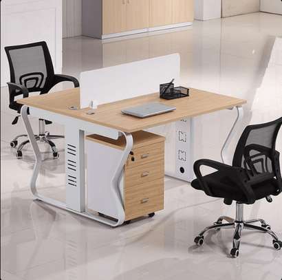 Office Workstation; 2 Way Open Office Workstation image 7