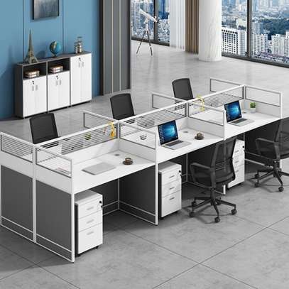 Office Workstation: 6 Way Persons Office Desk image 3