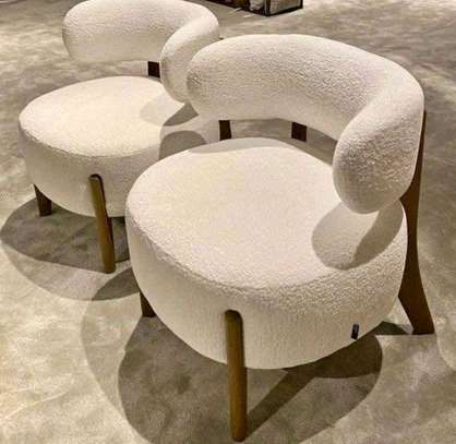 Set of 2 Armchairs with Cushions and Wooden Legs image 13