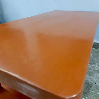 Coffee Table: Hollyhock Wood Table, Sleek Mahogany Finish image 5