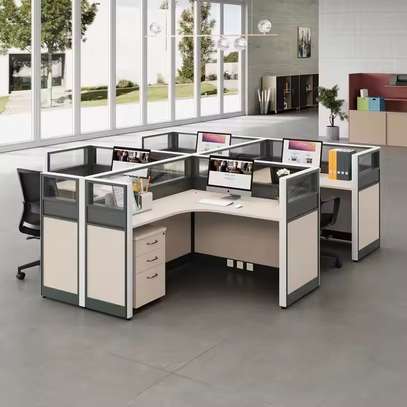 Officedesk;2 Streamlined Partition Panels Office Workstation image 5