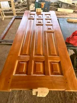 Solid Wood Interior Door Panel Style Natural Finish image 4