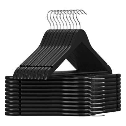 LASA 20 X Wooden Coat Hangers With Non-slip Notches image 3