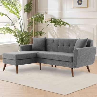 Gray L-Shaped Living Room Sofa image 3
