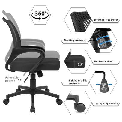 Ergonomic Mesh Commercial Use Office Task Chair image 6