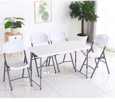 Outdoor Chair; Contemporary Finish Outdoor Dining Set image 3