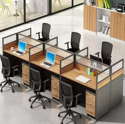 Cubic MDF 6 Way Office Workstation image 14