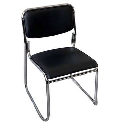 Chrome office guest/ salon chair image 6