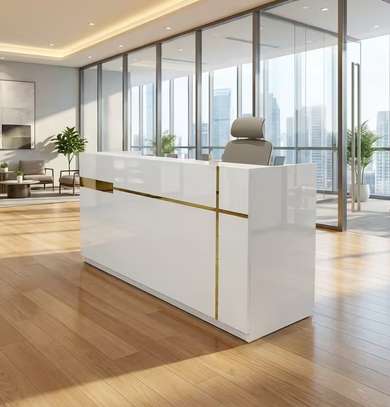 1.6M Wooden Office Reception Desk image 3