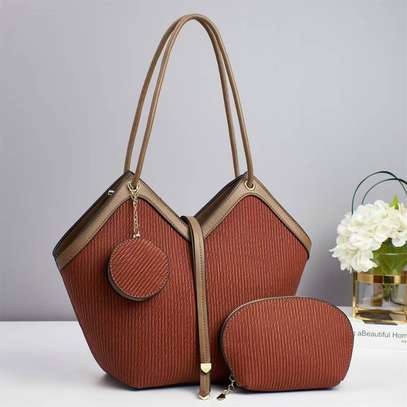 Stylish Ladies Tote Bag Set with Purse & Coin Wallet image 2