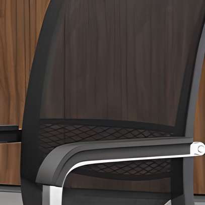 Office Tables: Non-Rotating Mesh Office Guest Chair image 4