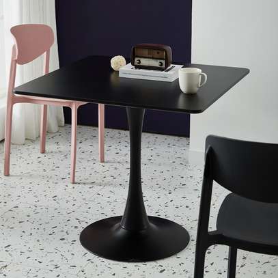 Dining Table : Black  Marble Dining Table In Rongo image 2
