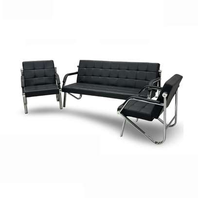 5 Seater Modern Leather Executive Waiting Sofas image 12
