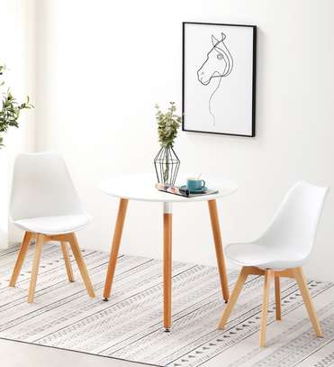 Modern Wooden Round Café Dining Table image 6