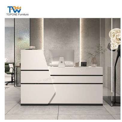 Reception Desks:Rectangular Wood Reception Desk In Etago image 3