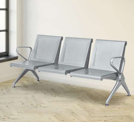Heavy Duty 3 Seater Metal Office Bench image 11