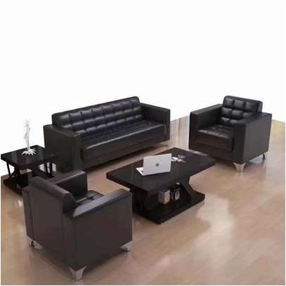 Office Sofas:5 Seater  Office Leather Sofa In Keumbu image 3