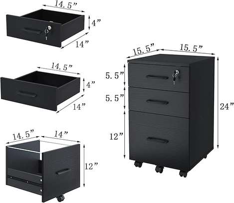 3-Drawer Storage Pedestal image 3