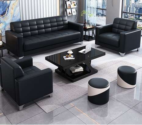 Office Sofa: 5 Seater Black Office Sofa In Mogonga image 4