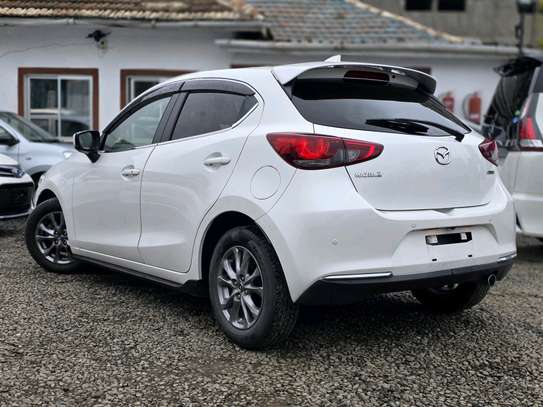 Mazda 2 White color fully loaded 2019 model. image 3