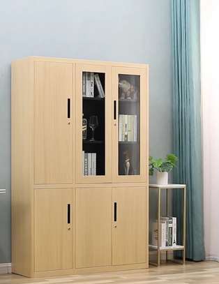 3 Door Wooden Storage Home Office Cabinet image 9