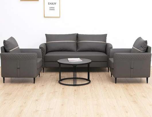Leather 5 Seater Executive Reception Bench image 4