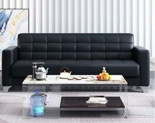 Office Sofa: 5 Seater Black Office Sofa In Mogonga image 5