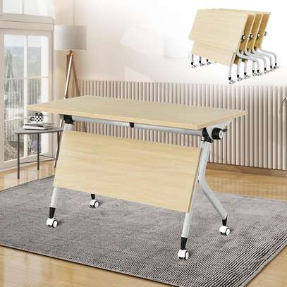 Brown Foldable Conference Meeting Table image 4
