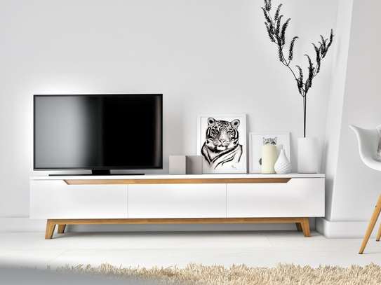 White Wooden TV Cabinet image 3