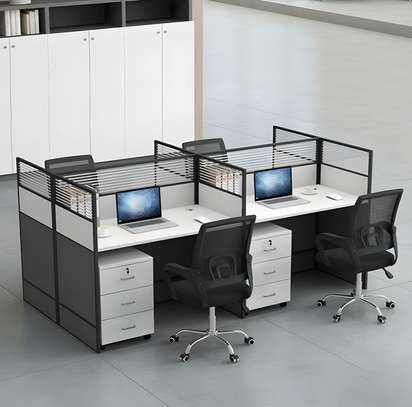 Office Workstations : 4 Way Office Working Desk image 9