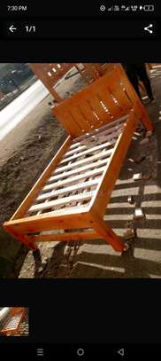5*6 hardwood framed bed. High quality designed image 2