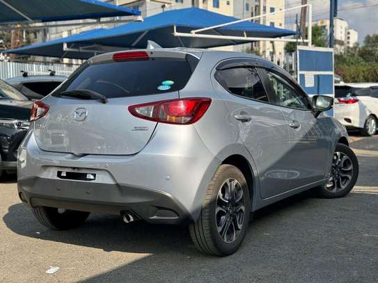 Mazda Demio silver color fully loaded 2019 model. image 12