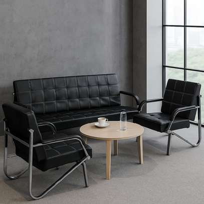 5 Seater Modern Leather Executive Waiting Sofas image 15
