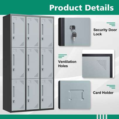 Storage Cabinets: 9-Locker Steel Office Cabinet image 5