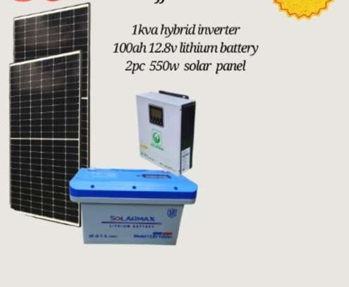 2 × 550W Solar Panels Kit + 1kVA Hybrid Inverter image 3