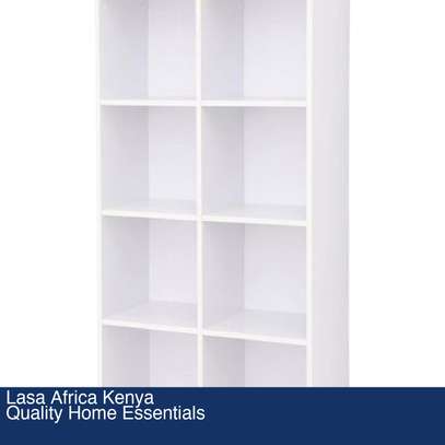 Lazava 8-shelf Cube Bookcase - White Wooden Sto... image 2