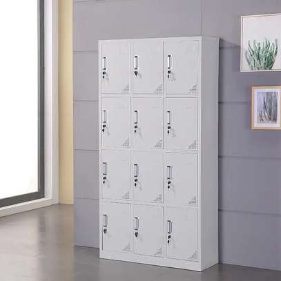 Secure 12-Locker Office Storage Cabinet image 2