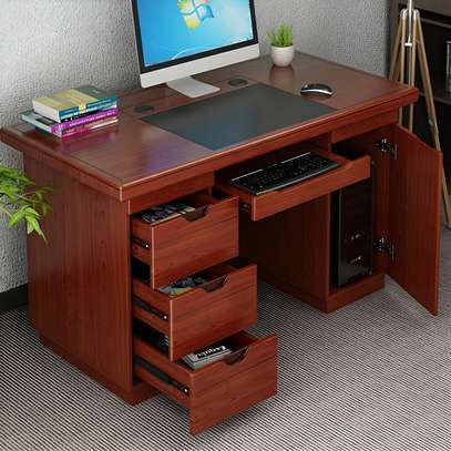 Office Desk: 140cm Mahogany Moisture Proof Executive Desk image 4